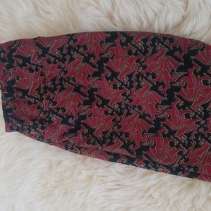 LLR Dragon - Griffin - one size leggings - black - red